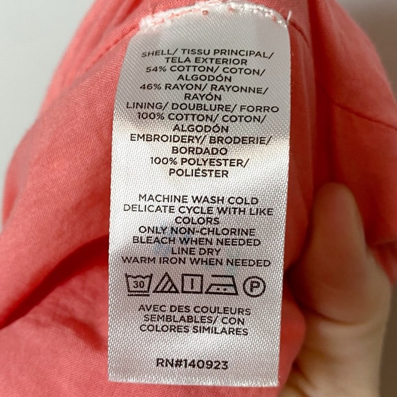 Loft Embroidered Tiered Midi Skirt in Paradise Peach - Picture 8 of 9